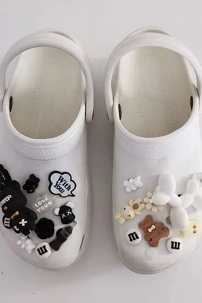 White Clogs with Charms — pre-loved on Thrifted.mt
