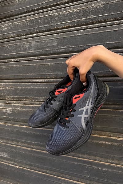 ASICS Netball Black & Coral Trainers