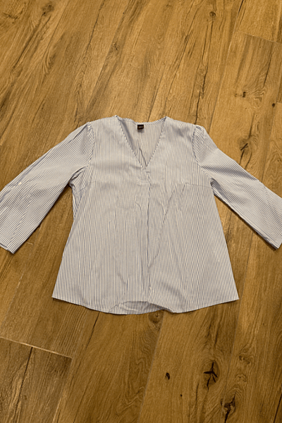 Striped Blue and White Blouse by SHEIN — pre-loved on Thrifted.mt